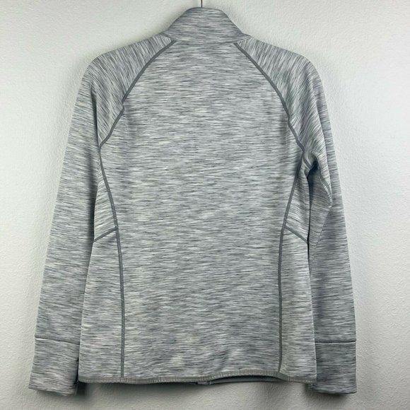 Gap Fit Jacket Women's Size M Full Zip Long Sleeve Athletic Track Heather Gray - Picture 2 of 12